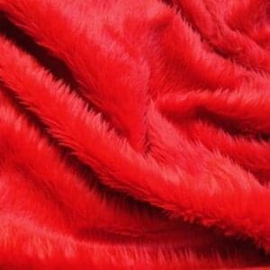 Red faux fur