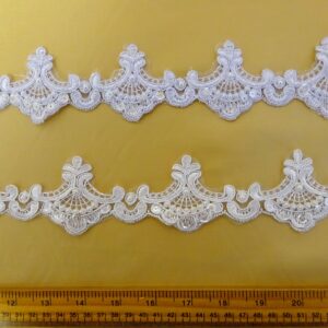 Lace Trimming Loving Lace Beaded Scalloped 3cm
