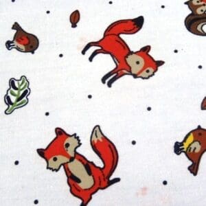 Foxes Print Fabric