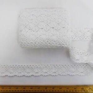 Cotton Lace Trimming 4cm Wide Cluny 722/1 White