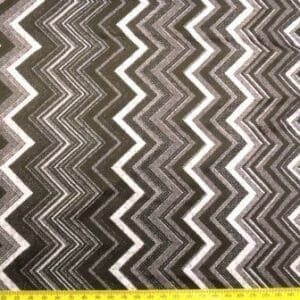 Lycra Patterned Fabric Grey Chevrons