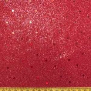 Lycra Foil Fabric Red Lustre spot