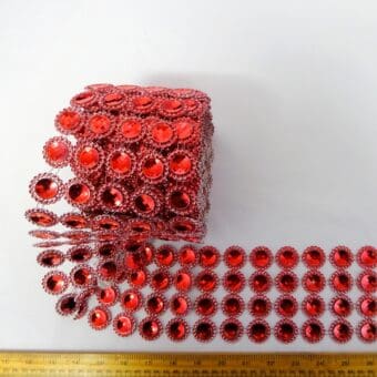 Belting Trimming King Jewel 10cm Wide Raspberry