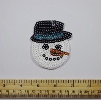 Snowman Sequin Sew On Motif