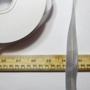 Lame Bias Binding 18mm Wide Unbranded silver