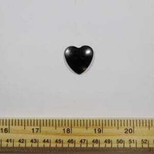 Black Large Heart Buttons