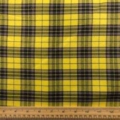 Polyester Tartan Scottish Suiting Fabric yellow stewart