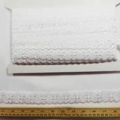 Lace Trim White Flat Zurich Broderie Anglais