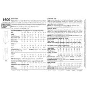 Simplicity Sewing Pattern 1609