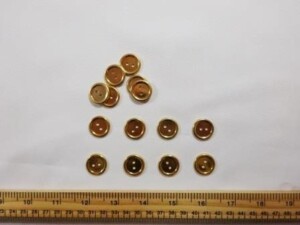 Gold Plain 2 Hole Buttons 18mm Code Jam