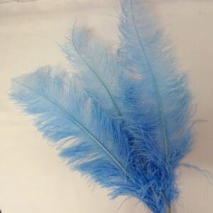 Large Ostrich Feathers Pale Blue