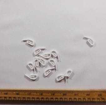 Curtain Hooks White Plastic