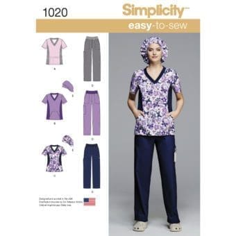 Simplicity Sewing Pattern 1020 Scrubs
