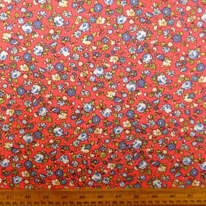 Cotton Fabric Floral Boozy Pansy Pink