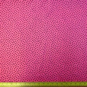 Cotton Fabric Little Bows Pink Black