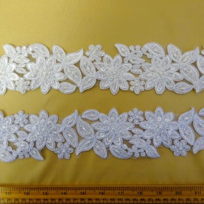 Forever Beaded Scalloped Lace Trimming 6cm