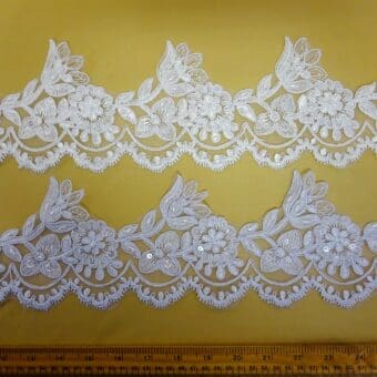Beaded Scalloped Lace Trimming Princess Jasmine