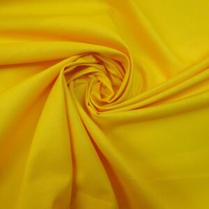 Yellow 100% Cotton Fabric Plain