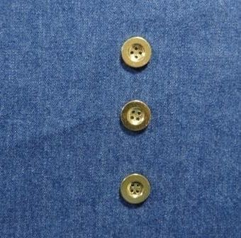 Saxe Blue Stone Washed Mill Dyed Denim (with gold buttons)