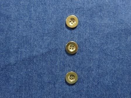 Saxe Blue Stone Washed Mill Dyed Denim (with gold buttons)