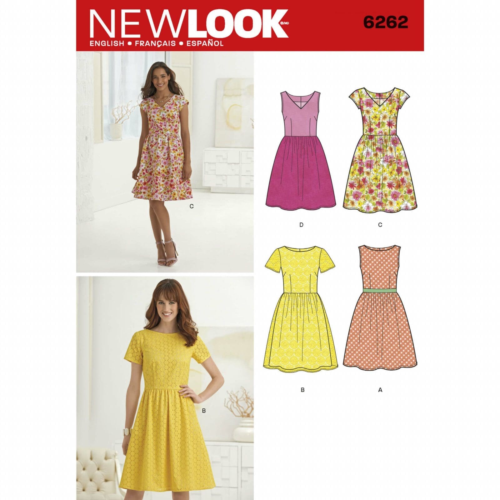 New Look Pattern 6540 Misses' Shift Dress