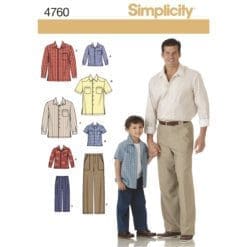 Fabric Land Simplicity Sewing Pattern Cover of Father and Child