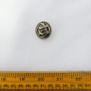 Buttons 25mm Silver Nat Knot Code Jam