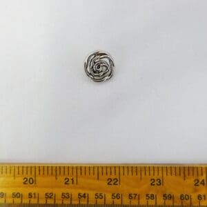 Buttons 20mm Silver Shanked Swirl Code Jam