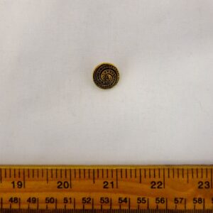 Button 15mm Shanked Shield Gold Code Jam
