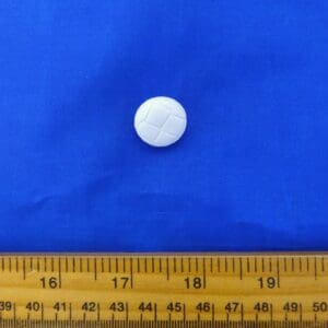 Buttons 20mm Football Shanked White Code Jam
