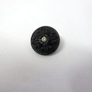 Buttons 22mm Regal Diamante Black Shanked