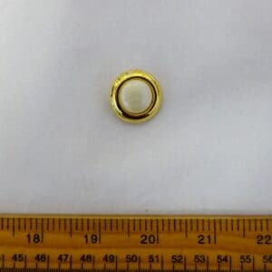Buttons 25mm Pearl Moon Gold Shanked Code Jam