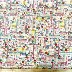 Fabric Land Party Time PVC Tabling Fabric Multi Coloured