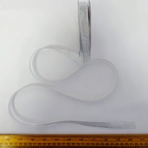 Ribbon 13mm Metallic Silver