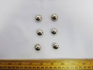 Buttons 19mm Stud Muffin Silver Code Jam