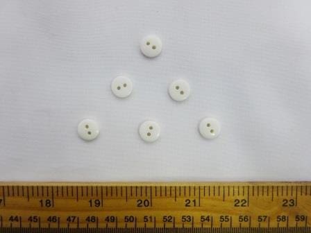Buttons 11mm Enamel Tiny White Code Jam
