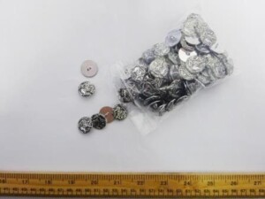 Buttons Large Bag Silver Shanked Buttons 15mm