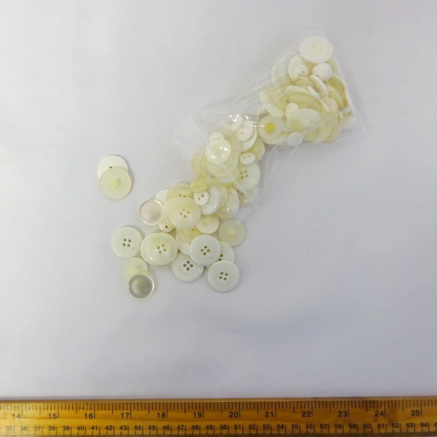 Buttons Mixed Bag Cream Vintage Buttons
