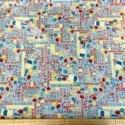 Fabric Land Party Time PVC Tabling Fabric Blue