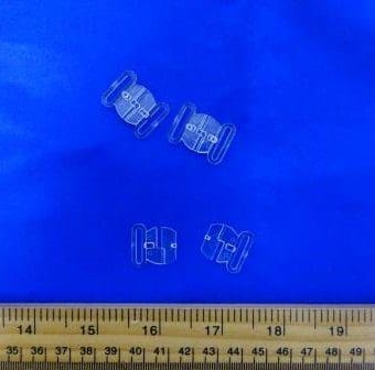 Bikini Clip Fasteners Clear Small