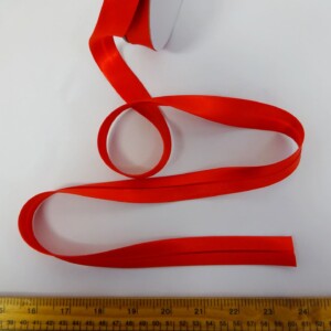 Satin Bias Binding 25mm Wide Red