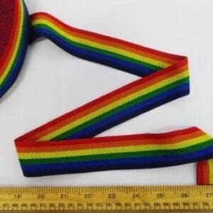 Rainbow Webbing Tape 38mm Wide