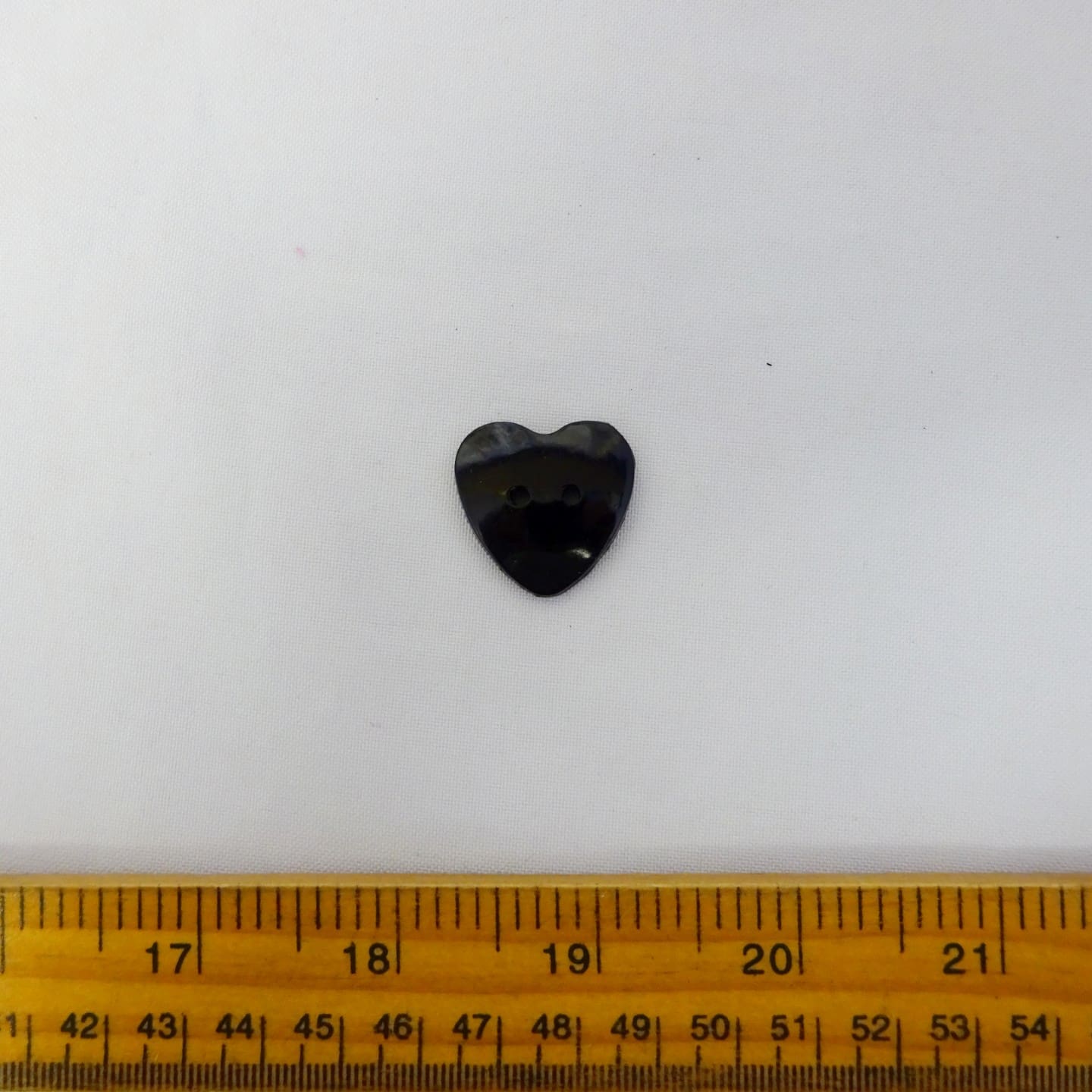 Large Heart Buttons Black