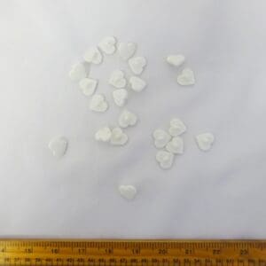 Big Heart Buttons Shanked 15mm White