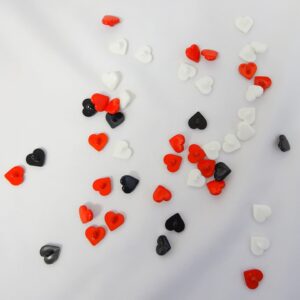 Big Heart Buttons Shanked 15mm