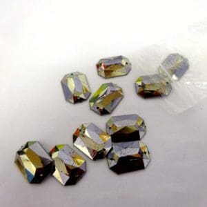Jewels Sew On Oblong Gems Gunmetal