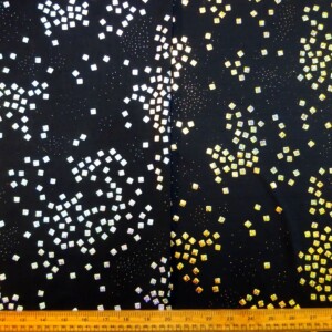 Hologram Lycra Fabric Night Sky Square