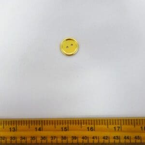 Buttons Plain 2 Hole 18mm Gold Code Jam