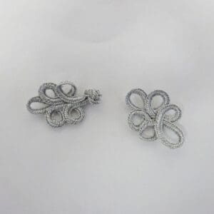Metallic Frog Fasteners Silver