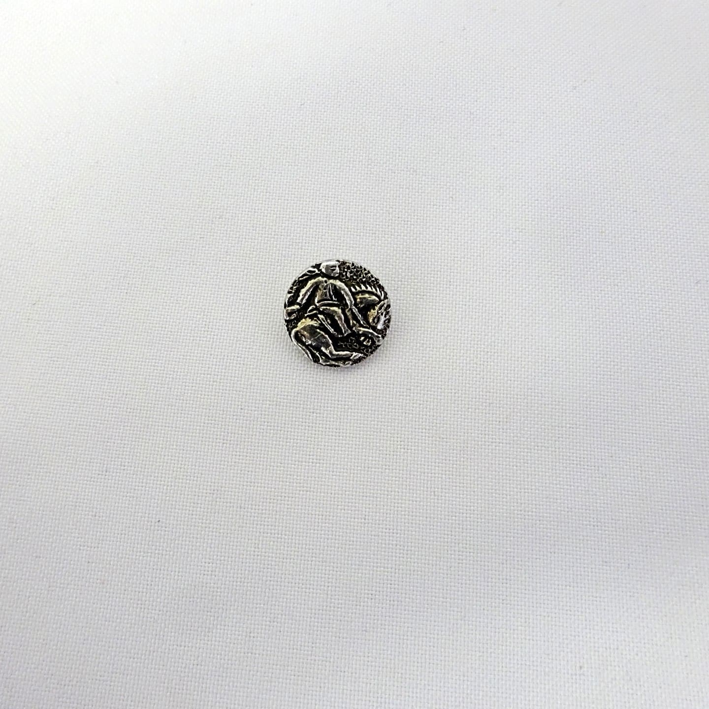 Buttons 15mm Shanked Man On A Horse Silver